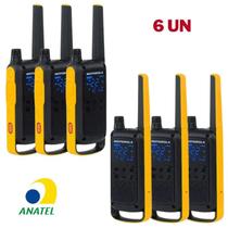 Kit 6x Rádio Comunicador Motorola T470BR 35km HT Talkabout