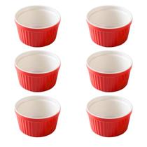 Kit 6x Ramekin Porcelana 80ml Colorido P/ Buffet Restaurante