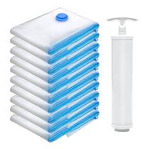 Kit 6x Saco A Vacuo Organizador Edredom Guarda Roupas com Bomba Manual