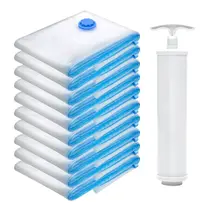 Kit 6x Saco A Vacuo Organizador Edredom Guarda Roupas com Bomba Manual