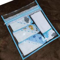 Kit 6x Saquinhos Plásticos Maternidade Organizadores Com Zíper 35x40 cm Meninos e Meninas - Conforto e Carinho Enxovais