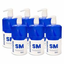 Kit 6X Shaving Gel De Barbear Menthol Sm 1000Ml Alfa Look'S