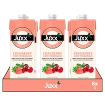 Kit 6x Suco Cranberry com Morango Zero Juxx 1L