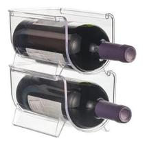 Kit 6X Suporte Organizador De Garrafas Empilhável Vinho