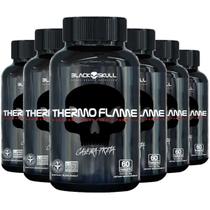 Kit 6x Thermo Flame - 60 Caps Black Skull Sabor Sem Sabor