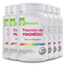 Kit 6x Treonato de magnésio 720 Cáps 500 Mg Bionutri