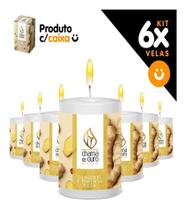 Kit 6x Vela Aromática Perfumada 60g Gengibre E Pimenta Rosa