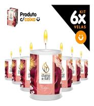 Kit 6x Vela Aromática Vela Perfumada 60g - Floral