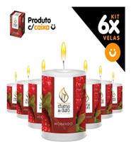 Kit 6x Vela Aromática Vela Perfumada 60g Morango Strawberry Decoração Casa Kit 6x Vela Aromática Vela Perfumada 60g Morango Strawberry Decoração Casa