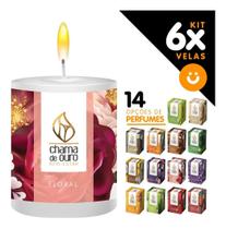 Kit 6x Vela Aromática Vela Perfumada Decoração Fragrância - Várias Opçoes Perfume