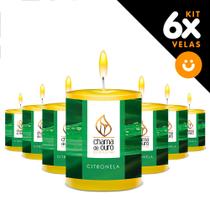 Kit 6x Vela Repelente Natural Citronela 60g Repele Moscas
