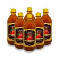 Kit 6x Vinagre de Fruta Maçã In Natura Zero Açúcar 530ml Montes Verdes