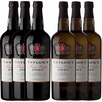 Kit 6x Vinho do Porto Taylor's White Fine + Ruby 750ml