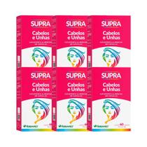 Kit 6x Vitamina Supra Cabelos e Unhas 60 cps - HERBAMED