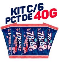 Kit 6x40g Bala 7belo Pastilha Goma Mastigável Macia Crocante Doce Kit 6x40g Bala 7belo Pastilha Goma Mastigável Macia Crocante Doce