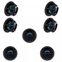 Kit 7.0ch Caixas de embutir WaveOne 3x WIN120 + 4x WSR120 Tela Branca Quadrada