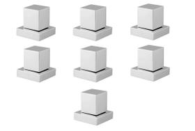 Kit 7 Acabamentos P/ Registro Quadrado 1/2 - 3/4 Padrão Deca