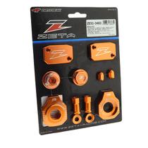 Kit 7 Acessórios Anodizados Zeta Ktm 125/150/250/300/350/450/500/530
