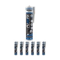 Kit 7 Adesivo Pu40 Fix Preto Cartucho 387g Tekbond