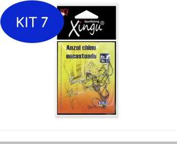 Kit 7 Anzol Cartela Maruseigo Encastoado Xingu N 16 10Pcs