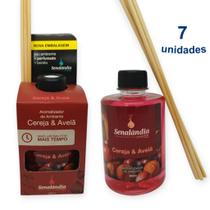 Kit 7 Aromatizador Ambiente de Cereja com Avelã 280ml Difusor Vareta Cheiroso Senalândia - Envio Já Kit 7 Aromatizador Ambiente de Cereja com Avelã 280ml Difusor Vareta Cheiroso Senalândia - Envio Já