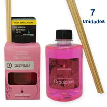 Kit 7 Aromatizador Ambiente Orquídeas 280ml Difusor Vareta Senalândia - Envio Já