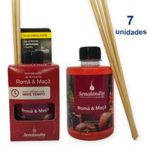 Kit 7 Aromatizador Ambiente Romã e Maçã 280ml Difusor Vareta Senalãndia - Envio Já