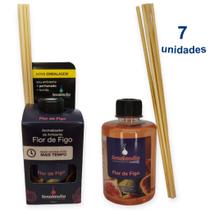 Kit 7 Aromatizador Ambiente Senalândia Flor de Figo 280ml Difusor Vareta Perfume Casa Lar - Envio Já