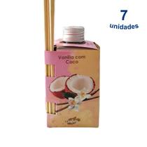 Kit 7 Aromatizador Ambiente Vanilla com Coco 280ml Difusor Vareta Luz Aromas - Envio Já Kit 7 Aromatizador Ambiente Vanilla com Coco 280ml Difusor Vareta Luz Aromas - Envio Já