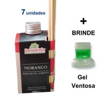 Kit 7 Aromatizador de Ambiente Morango 280ml Difusor Aromas Palito Senalândia Top - Envio Já