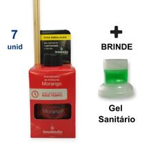 Kit 7 Aromatizador de Ambiente Morango 280ml Difusor Aromas Vareta Senalândia Top - Envio Já