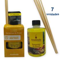 Kit 7 Aromatizador de Ambiente Sementes do Brasil Difusor Vareta 280ml Senalândia - Envio Já