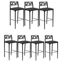 Kit 7 banquetas Eliza Gourmet Cinza-Gat Magazine Kit 7 banquetas Eliza Gourmet Cinza-Gat Magazine