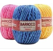 Kit 7 Barbante Barroco Multicolor 200g Cores Variadas