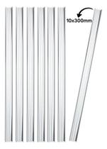 Kit 7 Bastão Agitador 10x300mm Vidro Maciço Ponta Lapidada Kit 7 Bastão Agitador 10x300mm Vidro Maciço Ponta Lapidada