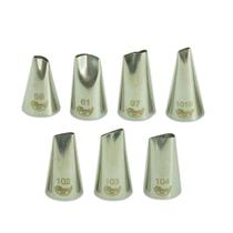 Kit 7 Bicos de confeiteiro Pétala 7 tamanhos Aço Inox Kit 7 Bicos de confeiteiro Pétala 7 tamanhos Aço Inox