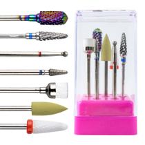 Kit 7 Broca Cerâmica Tungstênio Diamantada Limpeza + Suporte