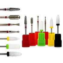 Kit 7 Brocas de Cerâmica Tungstênio Diamantada Unhas de Gel