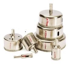 Kit 7 Brocas Diamantadas Serra Copo Vidro Mármore 10/25/40/55/70/80/100mm