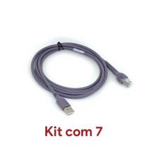 Kit 7 Cabo Usb Leitor Symbol Motorola Zebra Ls2208 / Ls7708 / DS