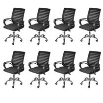 Kit 7 Cadeiras Escritório Diretor Office Tela Mesh Viena 3324 Kit 7 Cadeiras Escritório Diretor Office Tela Mesh Viena 3324