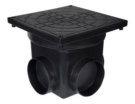 Kit 7 Caixa De Passagem E Inspeção De Esgoto Preta Metasul