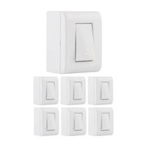 Kit 7 Caixa De Sobrepor Com 1 Interruptor Simples 10A Tramontina Kit 7 Caixa De Sobrepor Com 1 Interruptor Simples 10A Tramontina