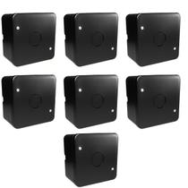 Kit 7 Caixa Plastica Organizadora Camera Cftv - Preto