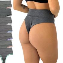 Kit 7 Calcinhas Fio Duplo Invisivel Cós Modelador de Barriga