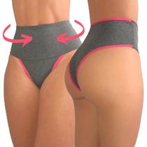 Kit 7 Calcinhas Fitness Cós Largo Suplex Forro Algodao Viére