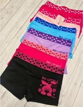 Kit 7 Calcinhas Shortinho Boxer Infantil Microfibras Kit 7 Calcinhas Shortinho Boxer Infantil Microfibras