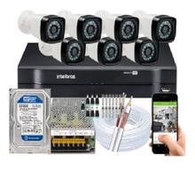Kit 7 Câmeras de segurança 720p + Dvr Mhdx Multi Hd + Hd + Cabo