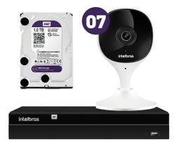 Kit 7 Câmeras de Segurança WiFi Full HD Internas com Inteligência Artificial e HD 1TB Purple