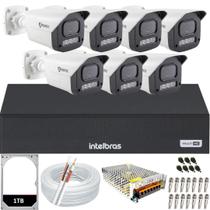 Kit 7 Câmeras Full Color C/Áudio Dvr Intelbras 8 canais 1TB